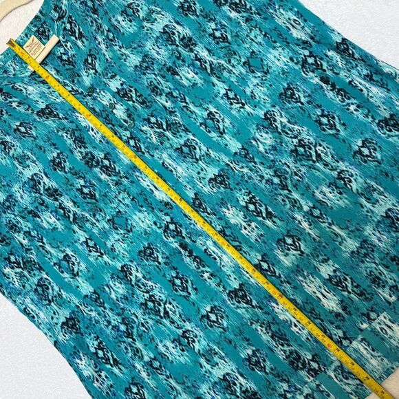 Faded Glory Blue Green Lightweight 3/4 Tab Sleeve Pullover Womens Plus 2X Blouse - Picture 14 of 16